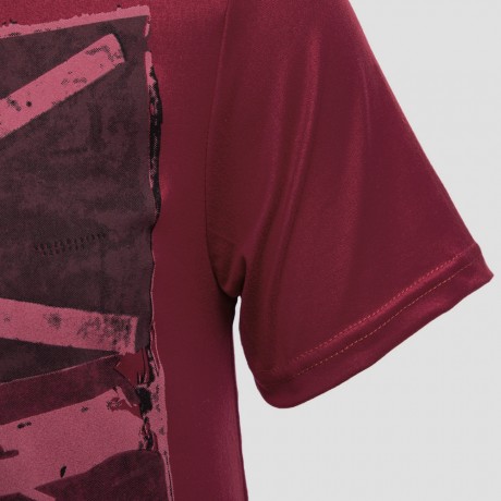 RETRO MALE GEOMETRIC PRINT CLOSE-FITTING THIN SHIRTS (RED L/XL/2XL/3XL)