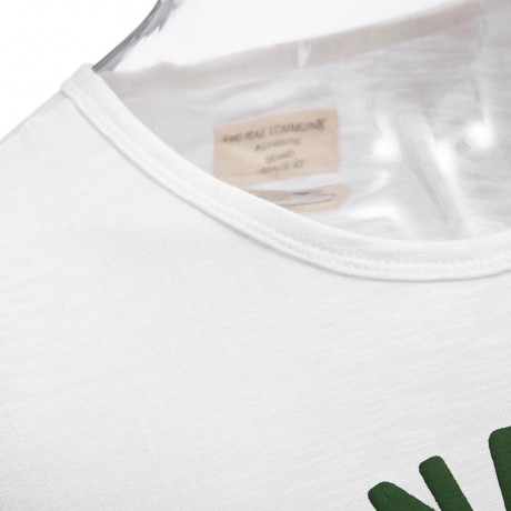 CASUAL ROUND COLLAR SHORT SLEEVE LETTER NUMBER PRINT T-SHIRT FOR MEN (WHITE L/XL/2XL)