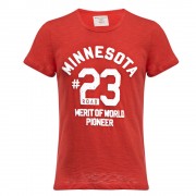 CASUAL ROUND COLLAR SHORT SLEEVE LETTER NUMBER PRINT T-SHIRT FOR MEN (RED L/XL/2XL)
