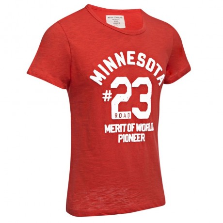 CASUAL ROUND COLLAR SHORT SLEEVE LETTER NUMBER PRINT T-SHIRT FOR MEN (RED L/XL/2XL)