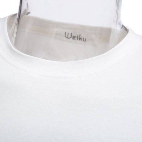 MALE LETTER PRINT EMBROIDERY ZIPPER DESIGN ROUND NECK SHORT SLEEVE SHIRT (WHITE M/L/XL/XXL