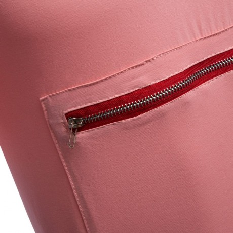 MALE LETTER PRINT EMBROIDERY ZIPPER DESIGN ROUND NECK SHORT SLEEVE SHIRT (PINK M/L/XL/XXL)
