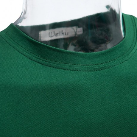 MALE LETTER PRINT EMBROIDERY ZIPPER DESIGN ROUND NECK SHORT SLEEVE SHIRT (GREEN M/L/XL/XXL
