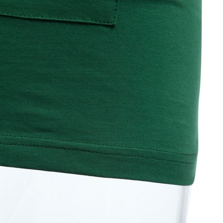 MALE LETTER PRINT EMBROIDERY ZIPPER DESIGN ROUND NECK SHORT SLEEVE SHIRT (GREEN M/L/XL/XXL