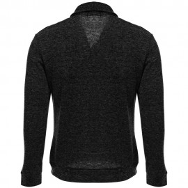 CASUAL POCKET DESIGN MALE LONG SLEEVE KNITWEAR (BLACK M/L/XL/XXL)