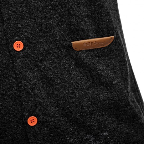 CASUAL POCKET DESIGN MALE LONG SLEEVE KNITWEAR (BLACK M/L/XL/XXL)