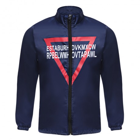 ULTRALIGHT INVERTED TRIANGLE PRINT MALE SUN PROTECTION OUTERWEAR (DEEP BLUE M/L/XL/2XL/3XL