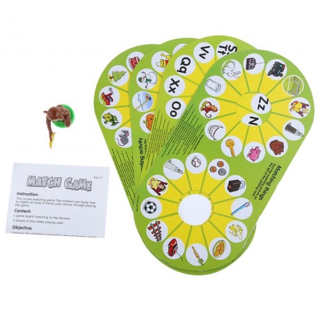 CHILDREN CARTOON MONKEY TABLE MATCH GAME EDUCATIONAL TOY (COLOURMIX)
