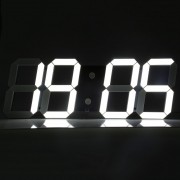 REMOTE CONTROL BIG LED DIGITAL WALL CLOCK STOPWATCH THERMOMETER (BLACK EU PLUG/ US PLUG)