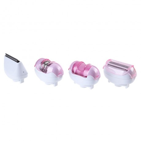 KEMEI KM - 2531 PRO RECHARGEABLE EPILATOR SHAVER HAIR CLIPPER (PINK AND WHITE)