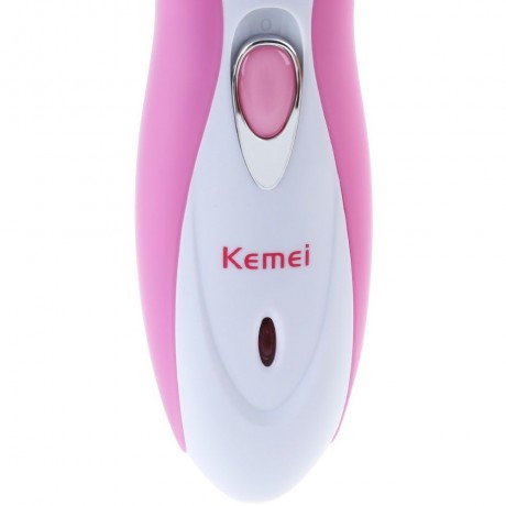 KEMEI KM - 2531 PRO RECHARGEABLE EPILATOR SHAVER HAIR CLIPPER (PINK AND WHITE)