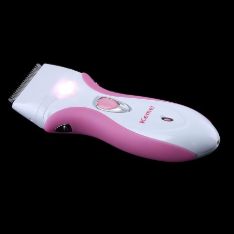 KEMEI KM - 2531 PRO RECHARGEABLE EPILATOR SHAVER HAIR CLIPPER (PINK AND WHITE)