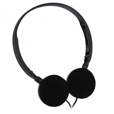 MS - 174 MIC CONTROL MINI WIRED STEREO HIFI MUSIC HEADSET (BLACK)