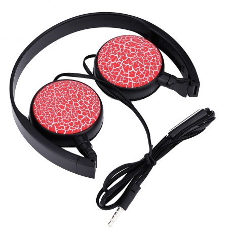 MS - 174 MIC CONTROL MINI WIRED STEREO HIFI MUSIC HEADSET (RED)
