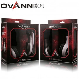 OVANN X3 PROFESSIONAL GAMING HEADSETS WITH MICROPHONE (WHITE AND BLACK)