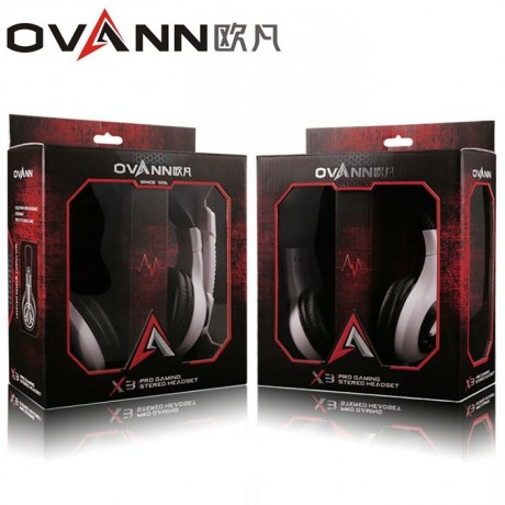 OVANN X3 PROFESSIONAL GAMING HEADSETS WITH MICROPHONE (WHITE AND BLACK)