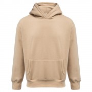 CASUAL POCKET DESIGN SOLID COLOR LONG SLEEVE HOODIES FOR MEN (KHAKI, SIZE M/L/XL/2XL)