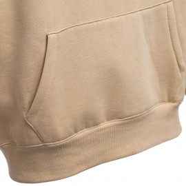 CASUAL POCKET DESIGN SOLID COLOR LONG SLEEVE HOODIES FOR MEN (KHAKI, SIZE M/L/XL/2XL)