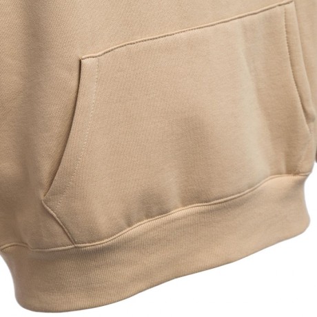 CASUAL POCKET DESIGN SOLID COLOR LONG SLEEVE HOODIES FOR MEN (KHAKI, SIZE M/L/XL/2XL)