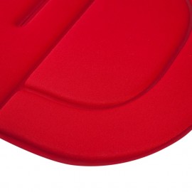 SOLID COLOR BREATHABLE COTTON CUSHION FOR BABY CARRIAGE (RED)