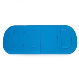 SOLID COLOR BREATHABLE COTTON CUSHION FOR BABY CARRIAGE (BLUE)