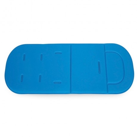 SOLID COLOR BREATHABLE COTTON CUSHION FOR BABY CARRIAGE (BLUE)