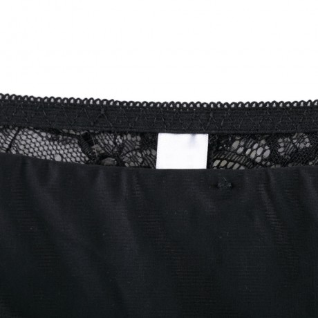 LOW WAIST LACE SPLICED SEE-THROUGH BRIEFS FOR WOMEN (BLACK S/M/L/XL)