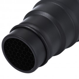 UNIVERSAL EXTENDER CONICAL HONEYCOMB GRID SPEEDLIGHT FLASH SNOOT WITH 5PCS COLOR FILTER