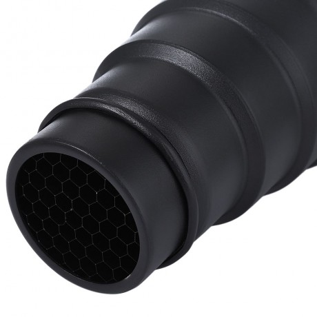 UNIVERSAL EXTENDER CONICAL HONEYCOMB GRID SPEEDLIGHT FLASH SNOOT WITH 5PCS COLOR FILTER
