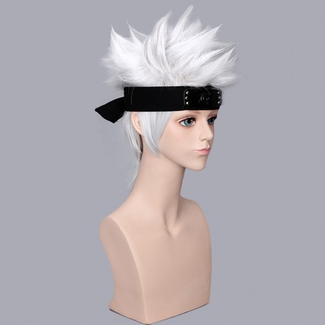 HANDSOME BOY SILVER GREY SHORT ANIME COSPLAY WIGS PARTY COSTUME