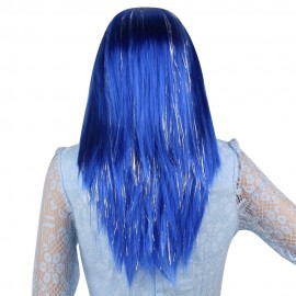 LONG STRAIGHT MIXED COLORS WIGS RAIN HAIRSTYLE FOR STREET SHOOTING COSPLAY MASQUERADE WIND