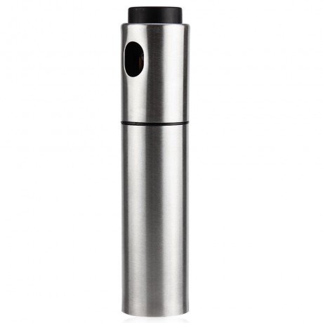 SILVER STAINLESS STEEL OLIVE OIL SPRAY BOTTLE VINEGAR SPRAYER 135ML
