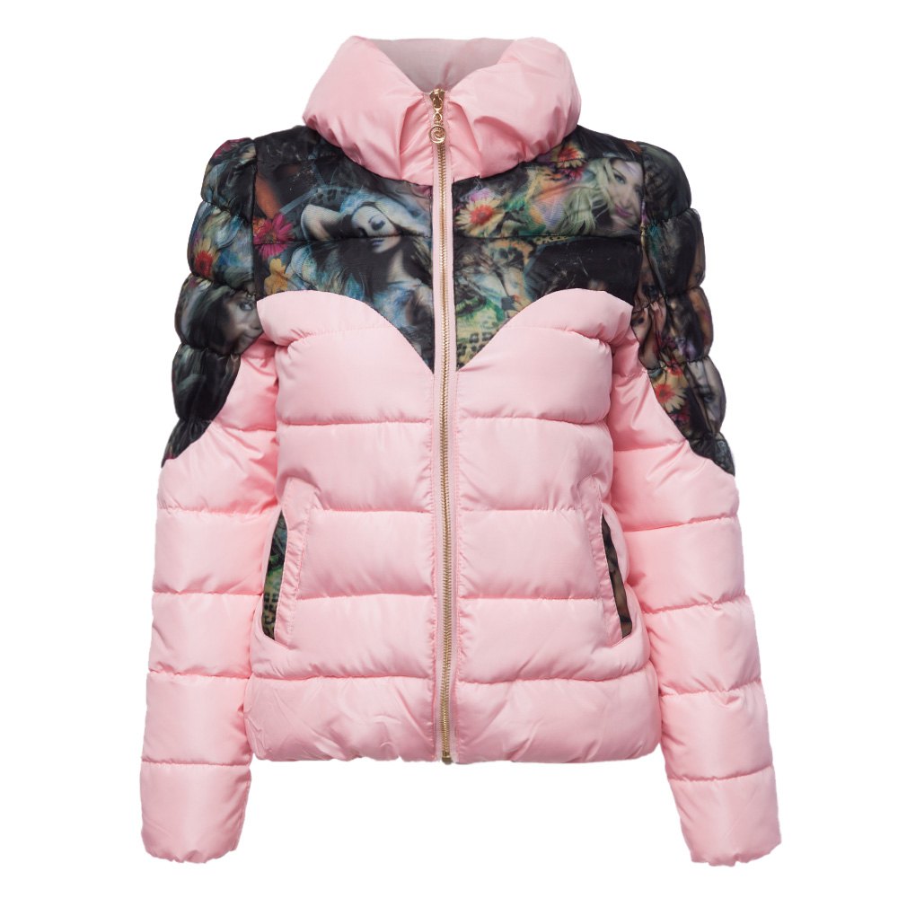 FASHION SLIM PRINTING PATTERN PACKETS DECORATION SHORT COTTON DOWN JACKET COAT FOR WOMEN ( FASHION SLIM PRINTING PATTERN PACKETS DECORATION SHORT COTTON DOWN JACKET COAT FOR WOMEN (