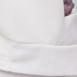 STYLISH LONG SLEEVES PRINTED SINGLE BREASTED JACKET FOR WOMEN (WHITE, SIZE M/L/XL/2XL)