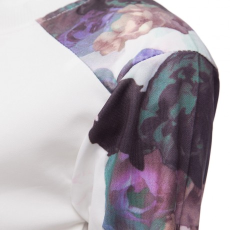 STYLISH LONG SLEEVES PRINTED SINGLE BREASTED JACKET FOR WOMEN (WHITE, SIZE M/L/XL/2XL)