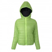 STYLISH HOODED LONG SLEEVE CANDY COLOR ZIPPERED WOMEN'S COAT (GREEN, SIZE S/M/L/XL)