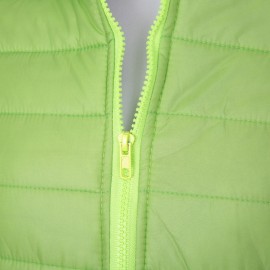STYLISH HOODED LONG SLEEVE CANDY COLOR ZIPPERED WOMEN'S COAT (GREEN, SIZE S/M/L/XL)