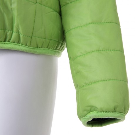STYLISH HOODED LONG SLEEVE CANDY COLOR ZIPPERED WOMEN'S COAT (GREEN, SIZE S/M/L/XL)