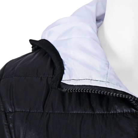 STYLISH HOODED LONG SLEEVE CANDY COLOR ZIPPERED WOMEN'S COAT (BLACK, SIZE S/M/L/XL)