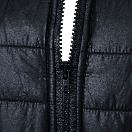 STYLISH HOODED LONG SLEEVE CANDY COLOR ZIPPERED WOMEN'S COAT (BLACK, SIZE S/M/L/XL)