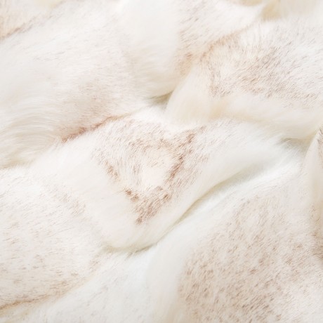 FASHIONABLE ROUND NECK SLEEVELESS PURE COLOR FAUX FUR WAISTCOAT FOR WOMEN (WHITE, SIZE S/M