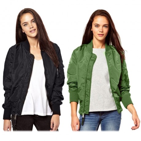 ZIPPED ROUND COLLAR SOLID COLOR SHORT COAT FOR LADIES (BLACK, SIZE S/M/L/XL)