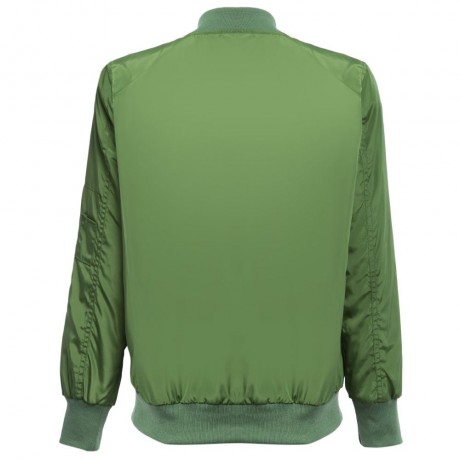 ZIPPED ROUND COLLAR SOLID COLOR SHORT COAT FOR LADIES (PEA GREEN, SIZE S/M/L/XL)