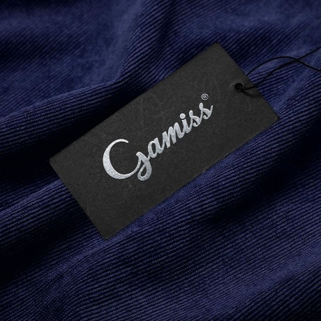 TURN-DOWN COLLAR LONG SLEEVE CORDUROY LOOSE BLOUSE FOR LADIES (NAVY BLUE, SIZE S/M/L)