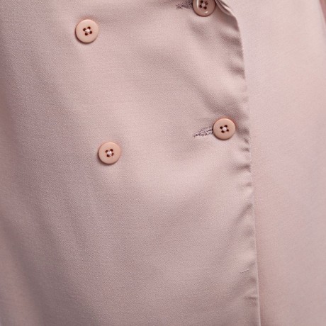 CHIC TURN-DOWN COLLAR THREE QUARTER SLEEVE PURE COLOR BUTTON DESIGN WOMEN SUIT (NUDE PINK,