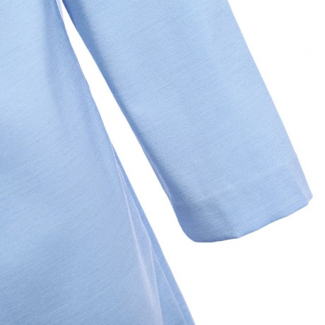 CHIC TURN-DOWN COLLAR THREE QUARTER SLEEVE PURE COLOR BUTTON DESIGN WOMEN SUIT (AZURE, SIZ
