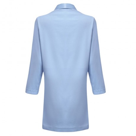 CHIC TURN-DOWN COLLAR THREE QUARTER SLEEVE PURE COLOR BUTTON DESIGN WOMEN SUIT (AZURE, SIZ