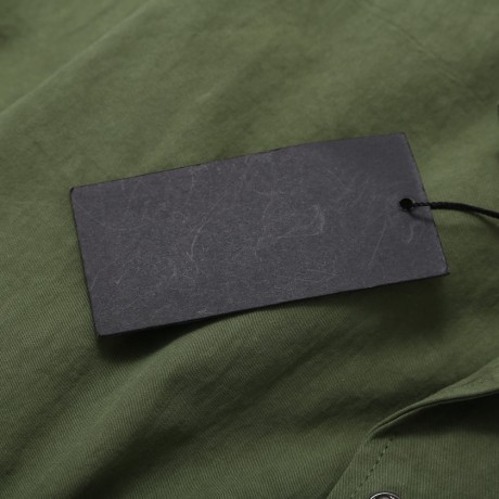 CHIC TURN-DOWN COLLAR THREE QUARTER SLEEVE HEM SLIT LOOSE WOMEN WIND COAT (ARMY GREEN, SIZ