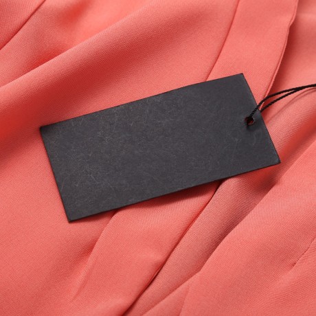 CHIC COLLARLESS LONG SLEEVE WAIST BUTTON DESIGN PURE COLOR WOMEN COAT (BRIGHT RED ORANGE, 