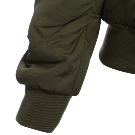 CASUAL ROUND NECK LONG SLEEVE ZIPPER TYPE PURE COLOR WOMEN JACKET (ARMY GREEN, SIZE S/M/L/